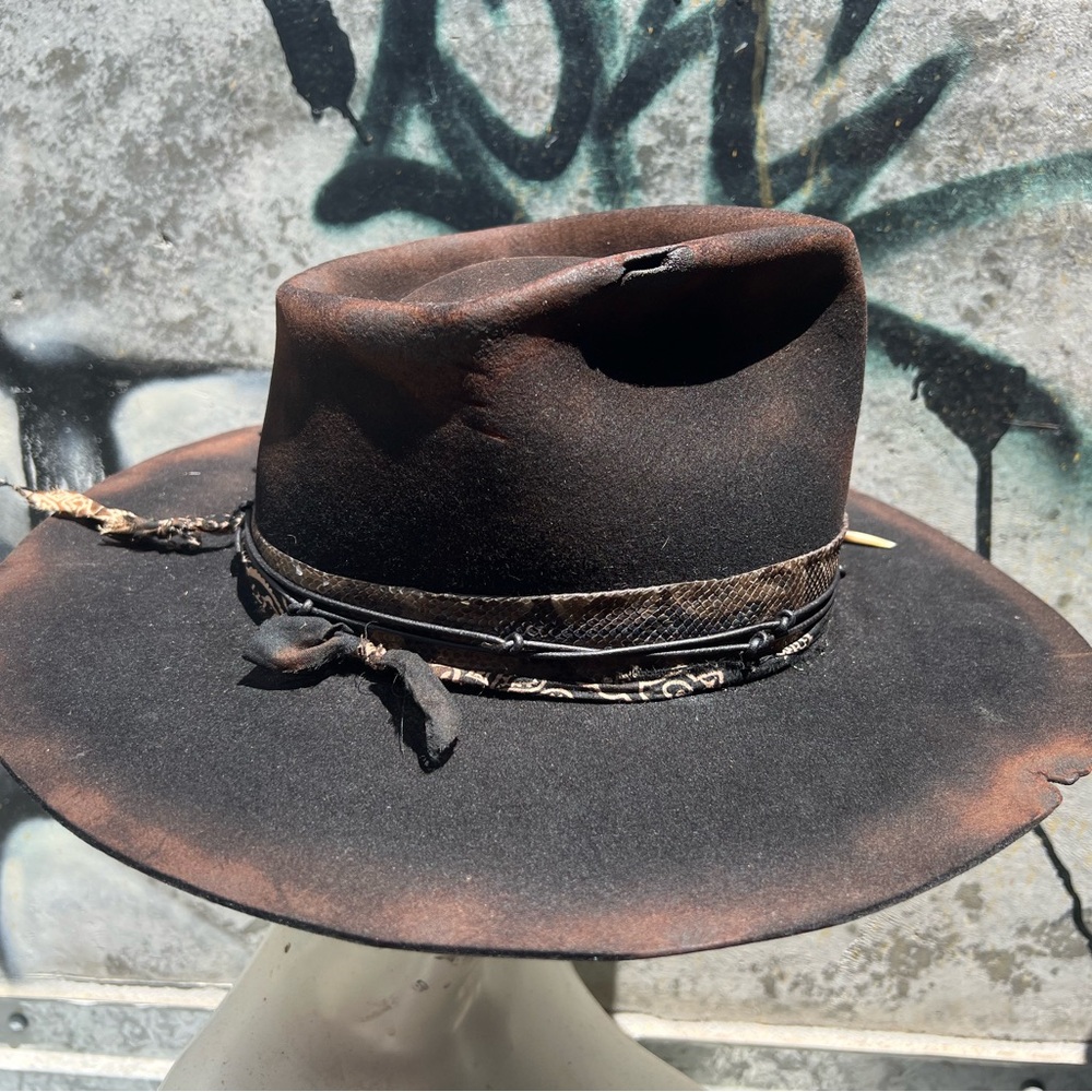 AFTER MIDNIGHT Custom Burned Dynafelt Hat - Picture 8 of 11